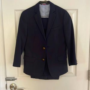 EUC worn once! Navy Tommy Hilfiger Boys suit (size 10 jacket/ size 12 pants)